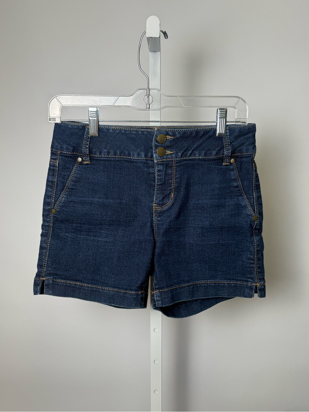 d. jeans Dark Blue Denim Shorts with Double Button #68